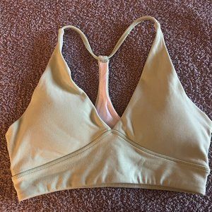 Ethos Basic Plunge Sports Bra - Matcha - Small